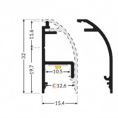 LED juostos profilio WAY10...