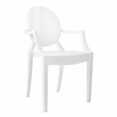 Kėdė LOUIS, balta, plastikinė