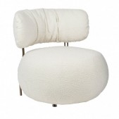 Fotelis LOW TEDDY, baltas
