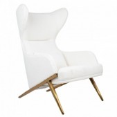 Fotelis HAMPTON TEDDY, baltas