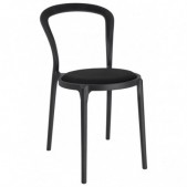 Kėdė SLIM, juoda, plastikinė