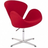 Fotelis SWAN PREMIUM, raudonas