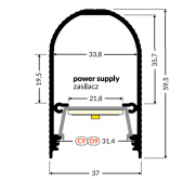 LED juostos profilis NAMI23...