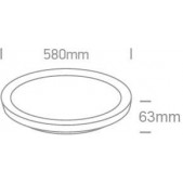 48W LED plafonas, baltas,...
