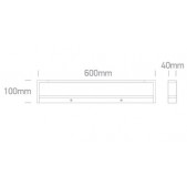 18W LED sieninis vonios...