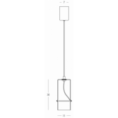 6W LED pakabinamas...