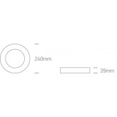 15W LED plafonas, juodas,...