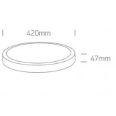 40W LED plafonas, baltas,...