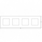 Keturvietis stiklo rėmelis,...