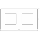 Dvivietis rėmelis, tamsaus...