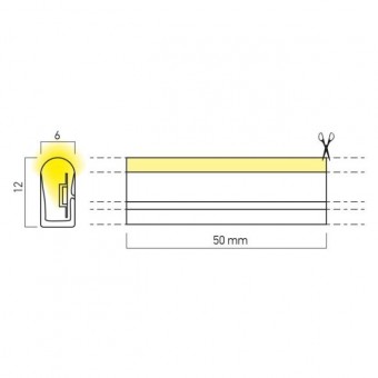 8W/m LED šviečiantis...