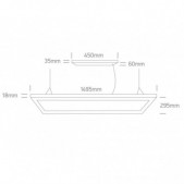 50W LED pakabinama panelė,...