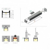 LED juostos profilis HOOD14...