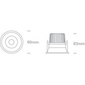 6,5W LED įleidžiamas,...
