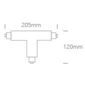 3 fazių bėgelio T formos...