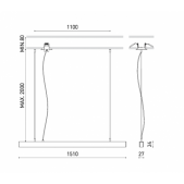 31,5W LED pakabinamas...