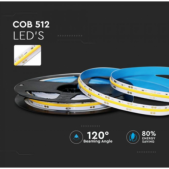 13W/m LED COB juosta, IP20,...