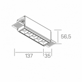 10W LED užglaistomas...