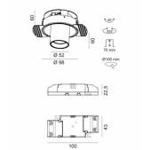 12W LED užglaistomo...