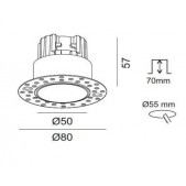 6,3W LED užglaistomas...