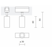 9W šviestuvas į magnetines...