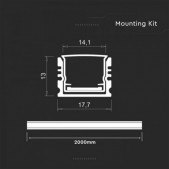 LED paviršinis profilis su...