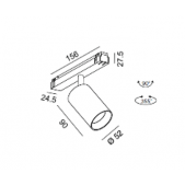 10,8W LED šviestuvas TUB M...