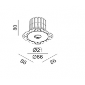 12,6W LED užglaistomas...