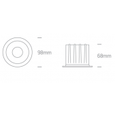 12W LED įleidžiamas...