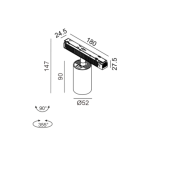 10,8W LED šviestuvas TUB M...