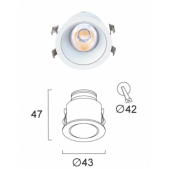 4W LED įleidžiamas...