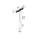 7W LED pakabinamas...