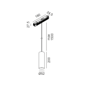 10,8W LED pakabinamas...