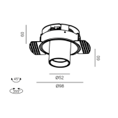 12W LED užglaistomo...