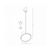 36W LED pakabinamas...