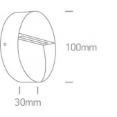 3W LED sieninis šviestuvas,...