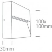 3W LED sieninis šviestuvas,...
