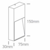 3W LED sieninis šviestuvas,...