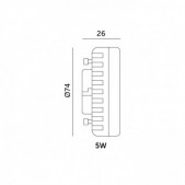 5W LED lemputė, GX53,...