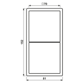 2 pozicijų rėmelis, rudas...