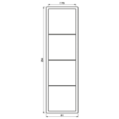 4 pozicijų rėmelis, rudas...