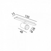 3,5W LED šviestuvas TUB XS...