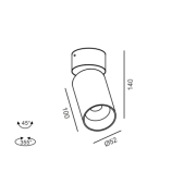 9W LED paviršinis...