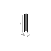 2x3,3W LED sieninis...