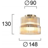 12W LED lubinis šviestuvas...