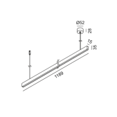 25W LED pakabinamas...