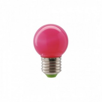 1W LED lemputė, rožinė, E27