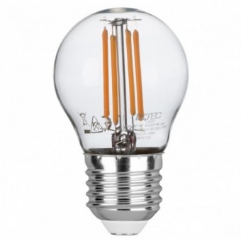 4W LED lemputė, skaidri,...