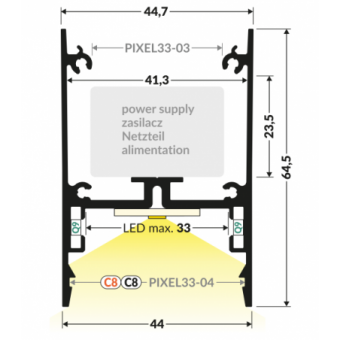 LED juostos profilis...