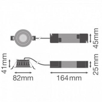 6/4,3W LED įleidžiamas...
